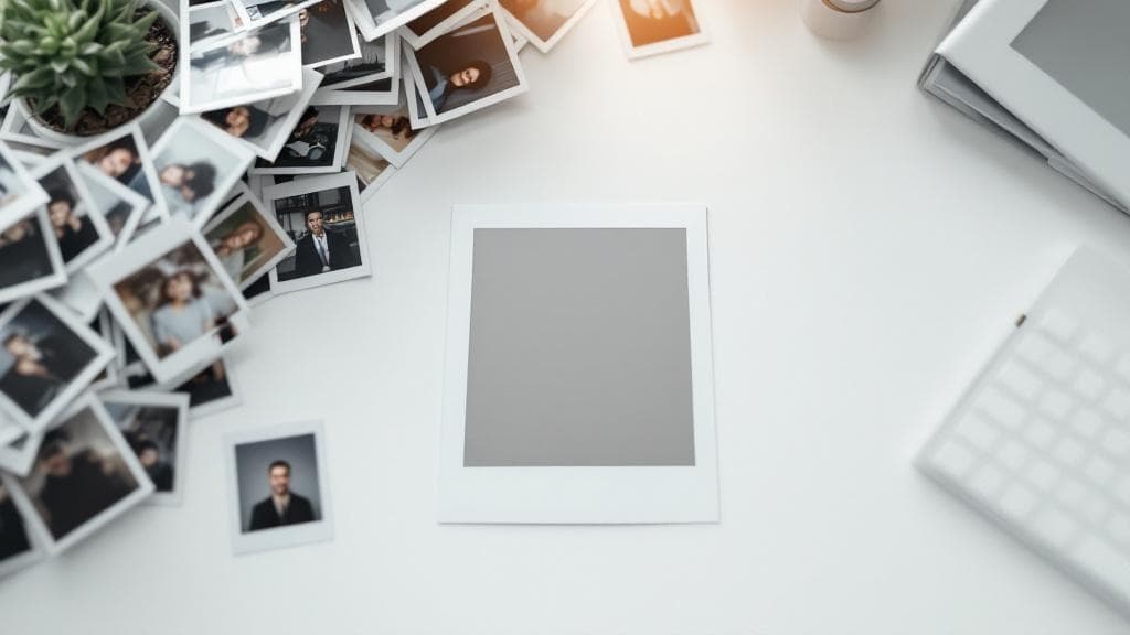 One perfect headshot standing out from a pile of discarded options